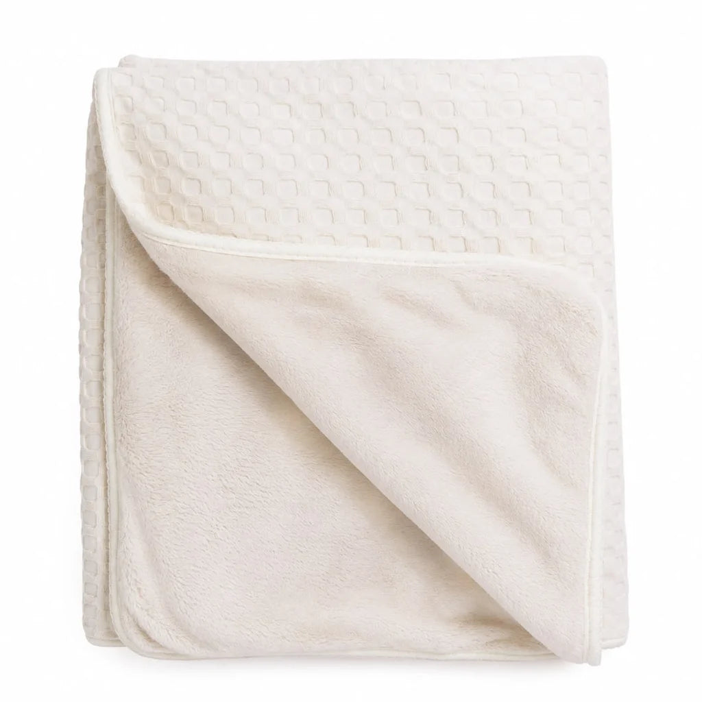 Waffle Fur Cream Blanket