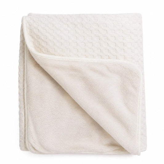 Waffle Fur Cream Blanket