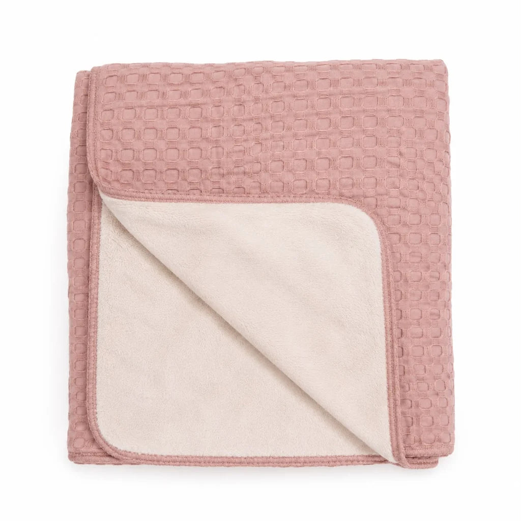 Waffle Fur Soft Pink Blanket