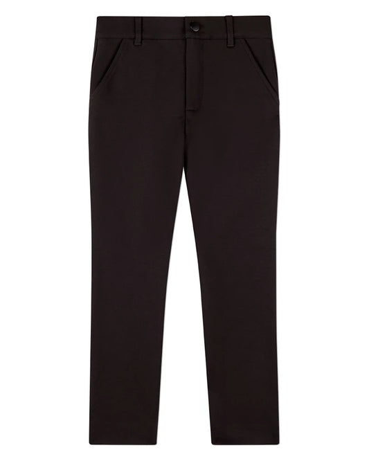 Boy's Solid Two Pocket Black Pants