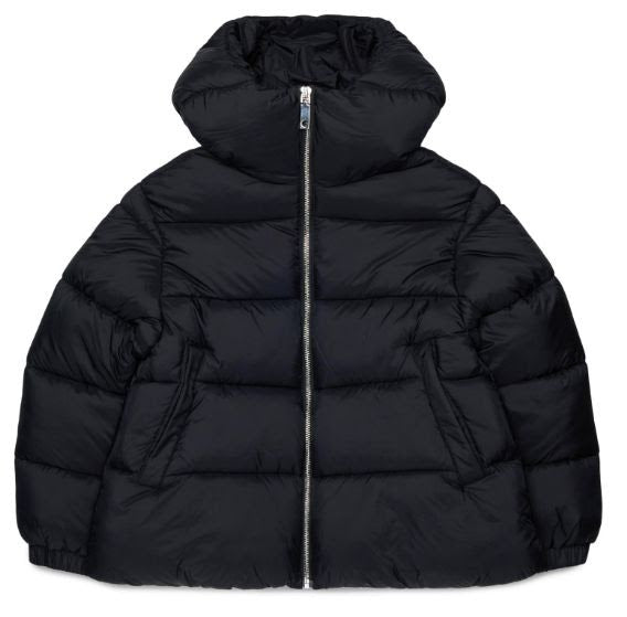 Hooded Puffer Black Jacket