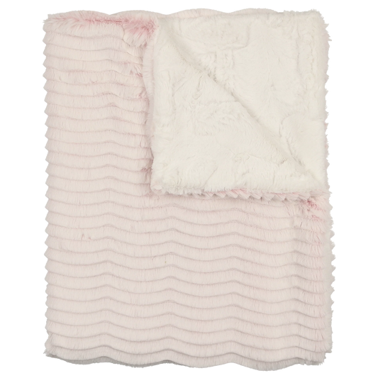 Lux Fur Blanket Mauve Wave