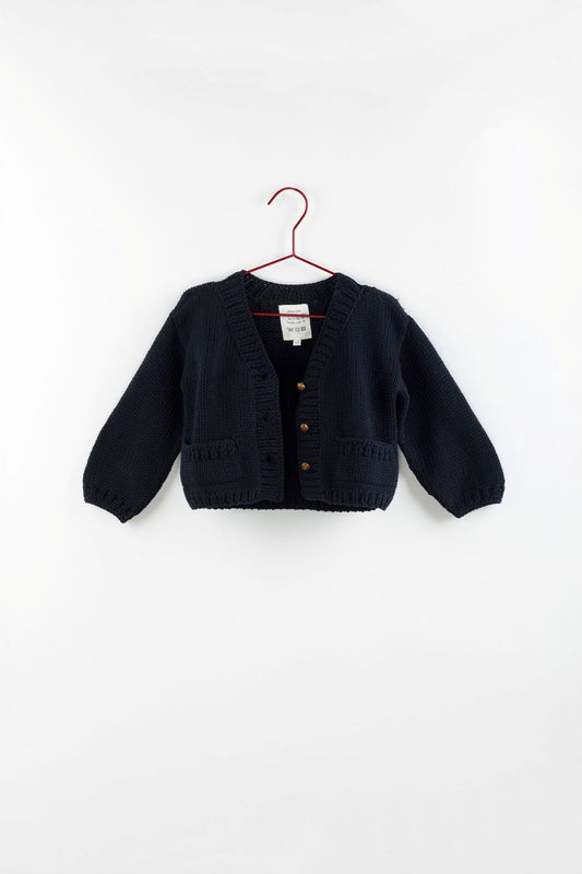 Knitted Navy Cardigan