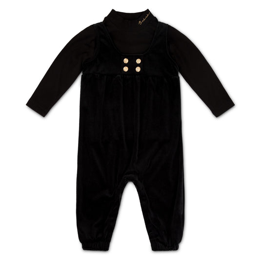 Girls Double Brested Black Two Piece