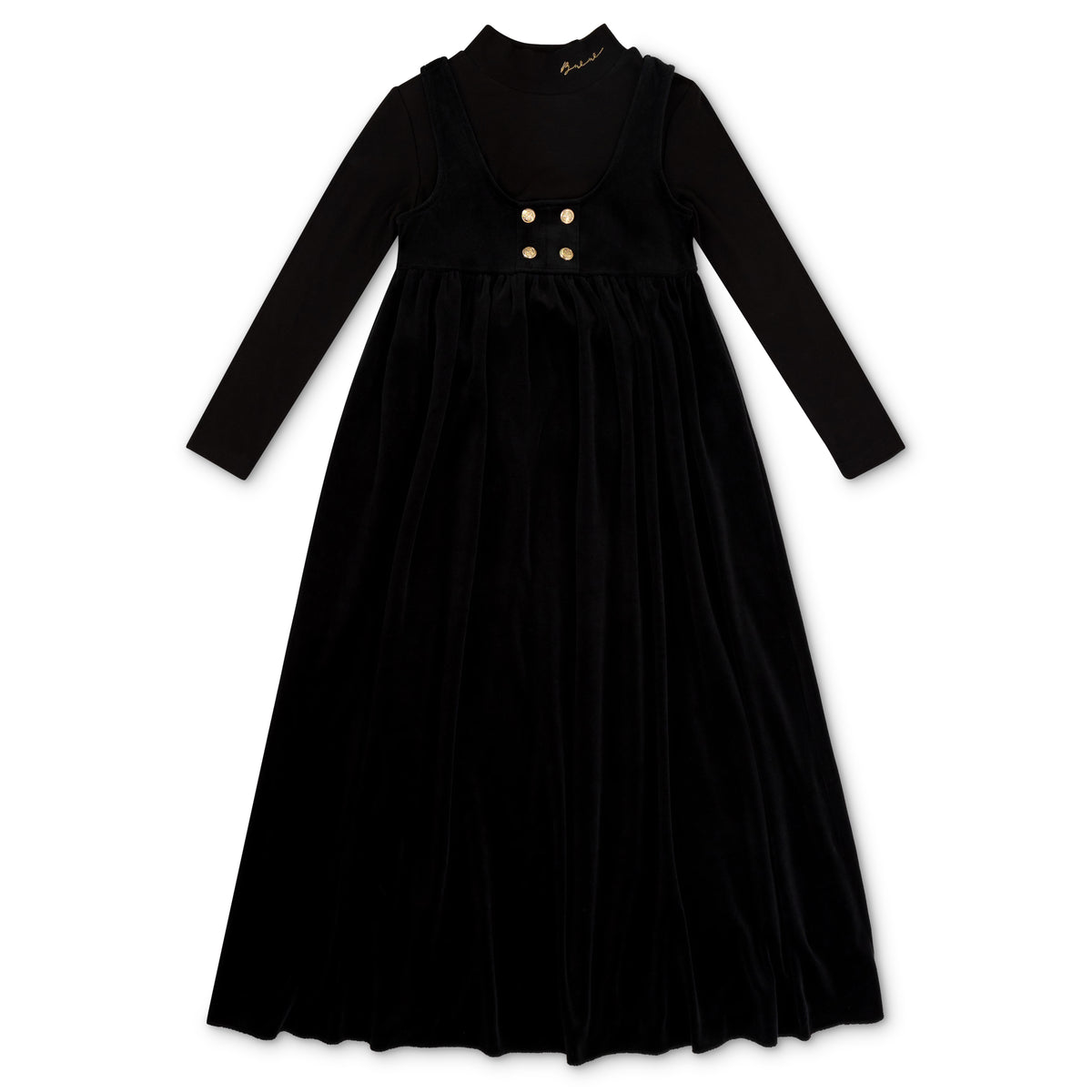Classic Double Brested Black Maxi