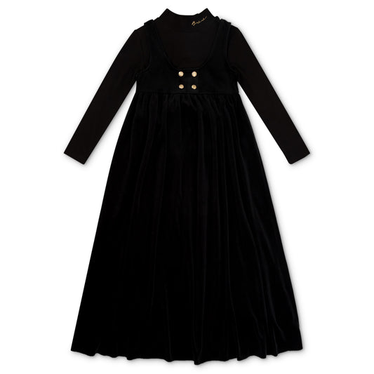 Classic Double Brested Black Maxi