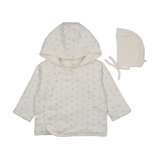 Padded Bitsy Floral Cream/Oat Jacket