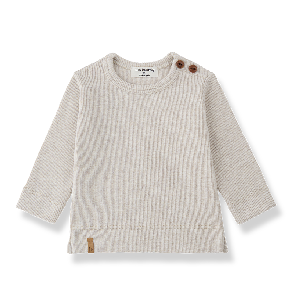 Pesaro Beige Long Sleeve Tshirt with Legging