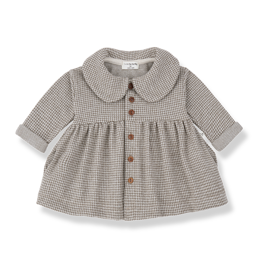 Salerno Dark Taupe Collar Dress