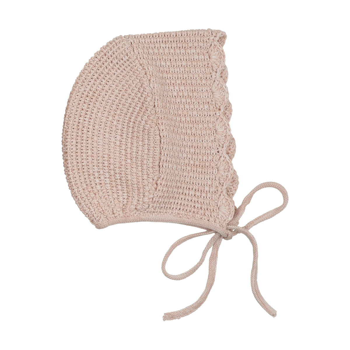 Scalloped Melange Rose Bonnet