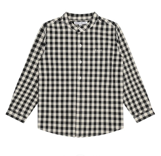 Patterned Boy's Grey Shirt