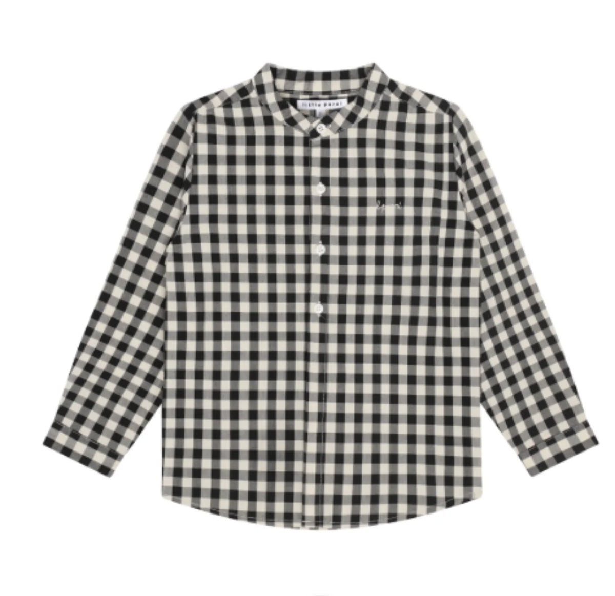 Patterned Boy's Black Shirt