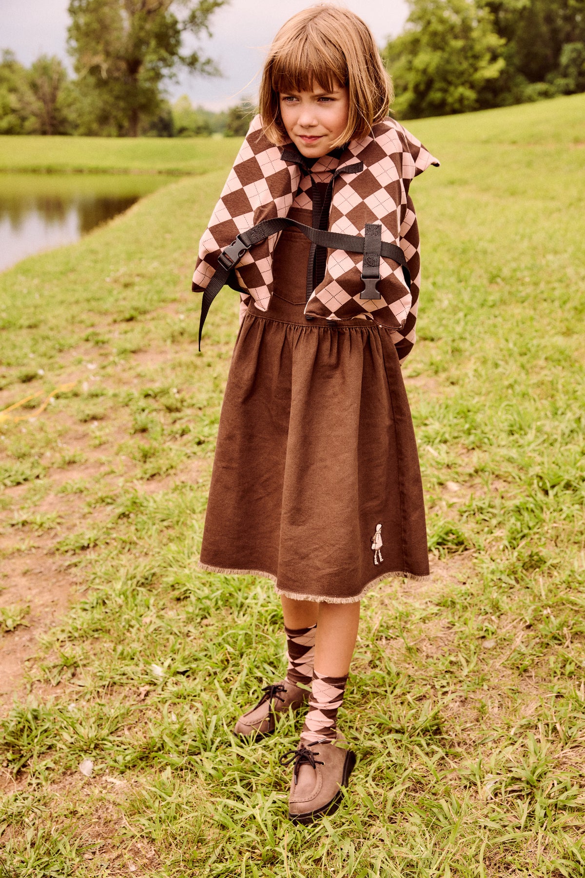 Casual Argyle Brown Tneck