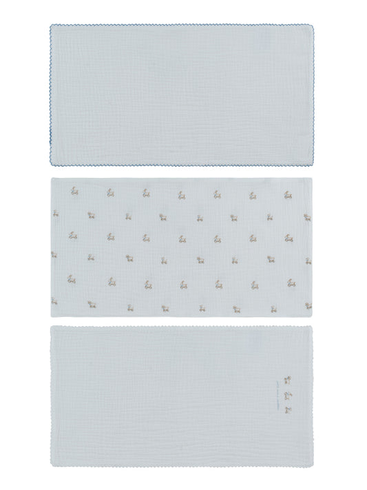 Petits Amis Blue Burp Cloth Set