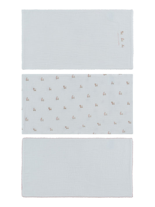 Petits Amis Pink Burp Cloth Set