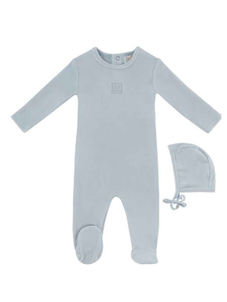 KB Logo Blue Footie & Hat Set