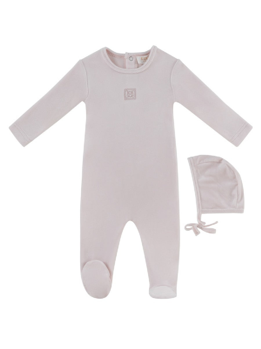 KB Logo Pink Footie & Hat Set