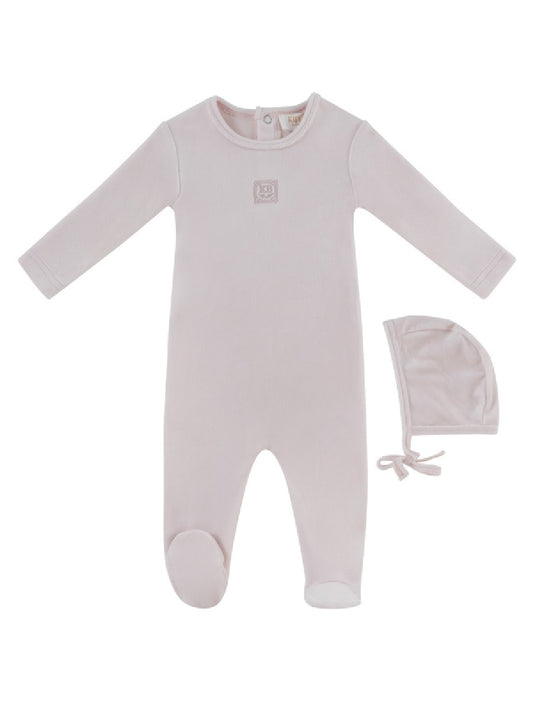 KB Logo Pink Footie & Hat Set