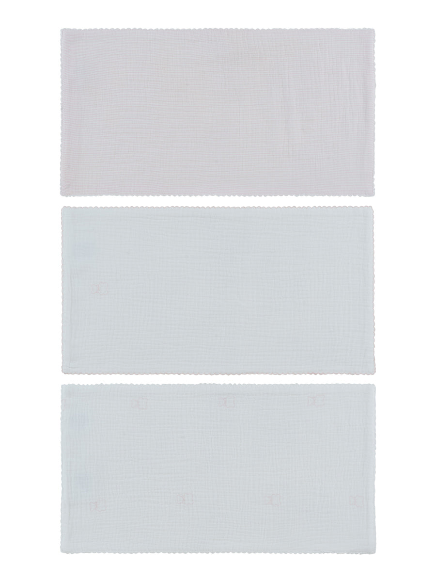Petit Ours Pink Burp Cloth Set