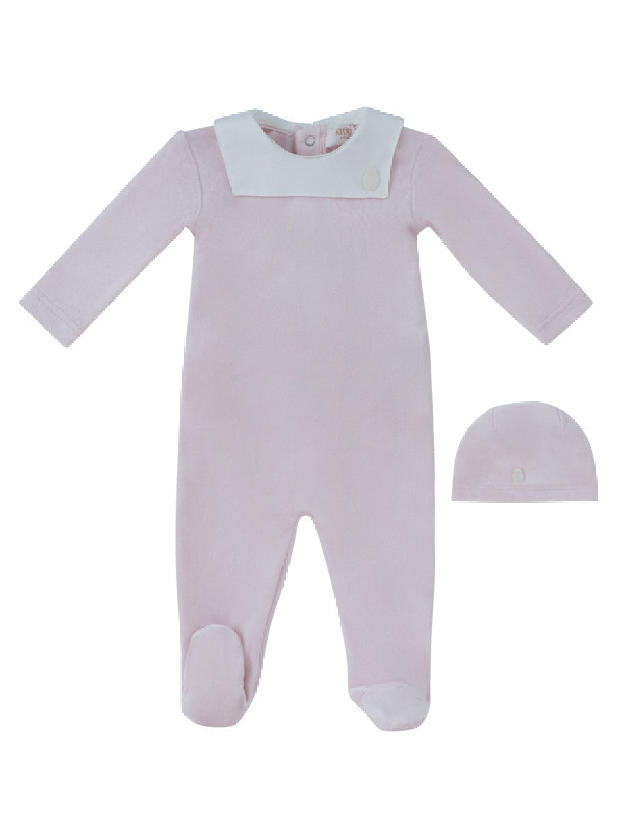 Classic Pink Bib Footie & Hat Set
