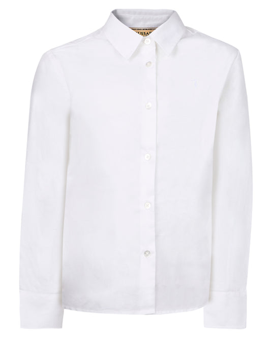 Gir's White Dress Shirt