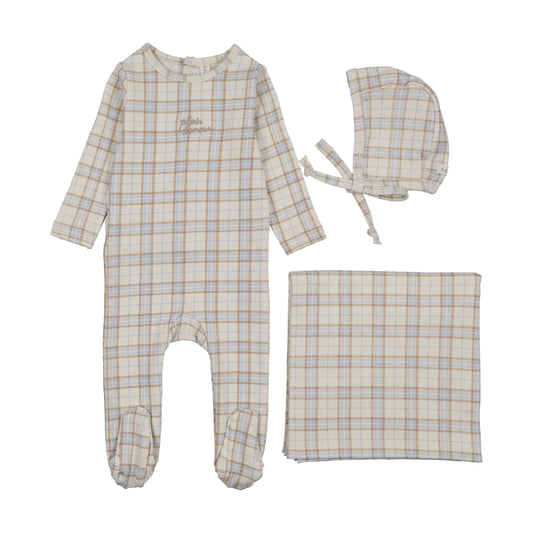 Tartan Print Oat Layette Set
