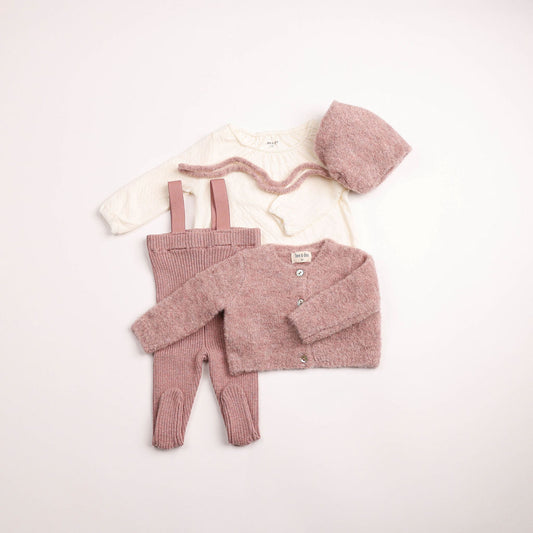 Bee & Dee Textured Wool Old Rose Ensemble