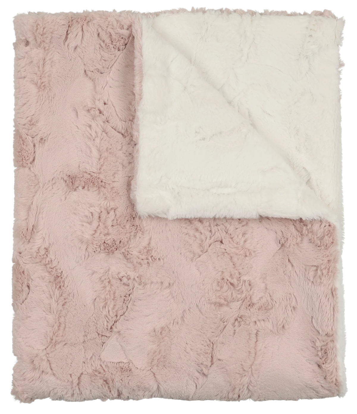 Lux Fur Blanket Rose
