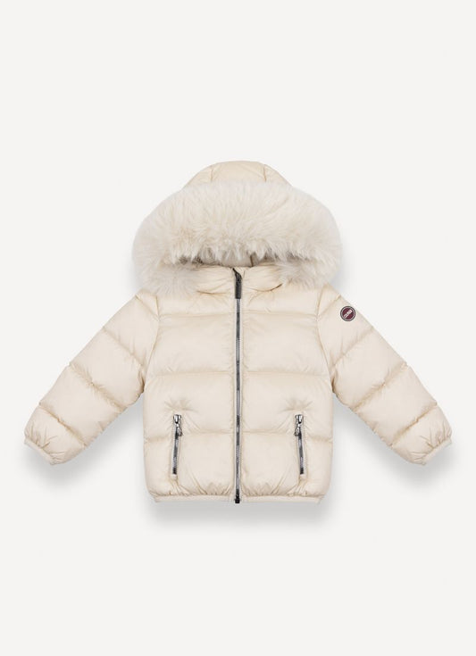 Baby Down Nude Jacket With Fur