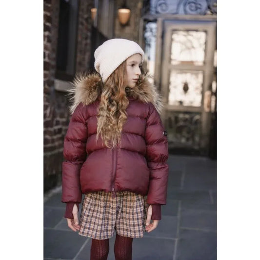 Waypoint Burgundy Girls Peplum Coat