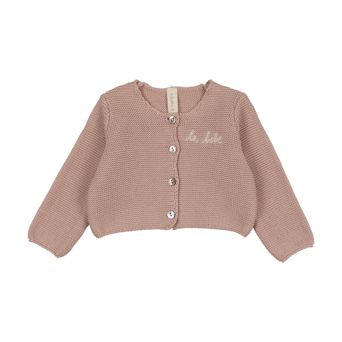 Le Bebe Knit Dusty Pink Cardigan