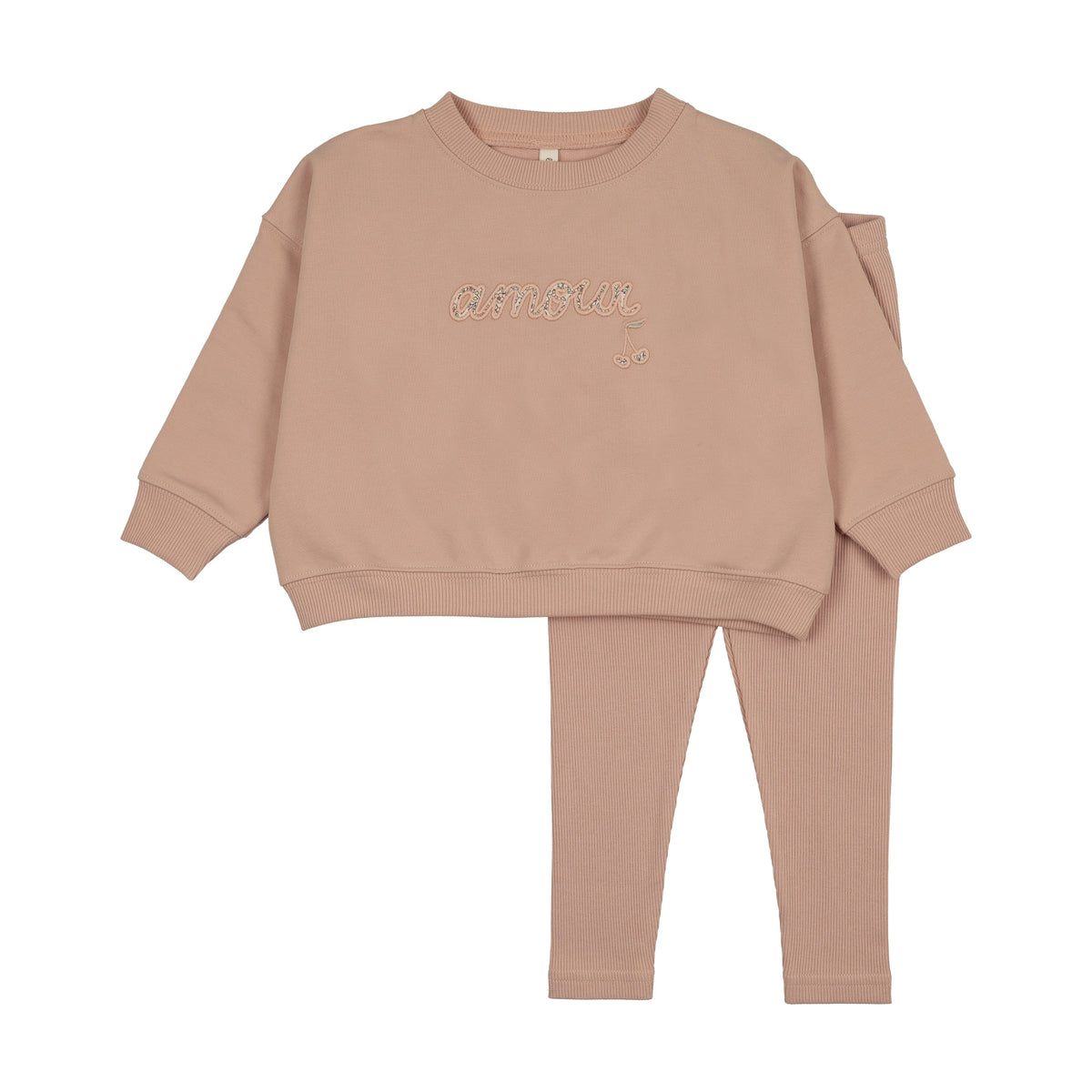 Sweatshirt Dusty Pink Floral Set