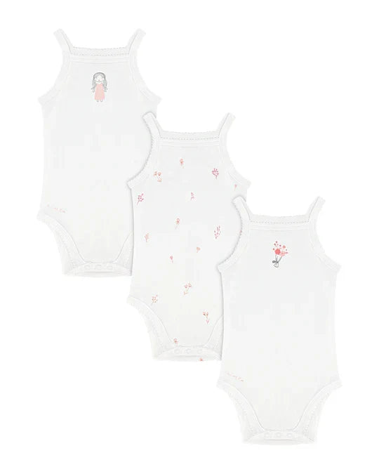 Girls Original Sleeveless Undershirts 3 Pack