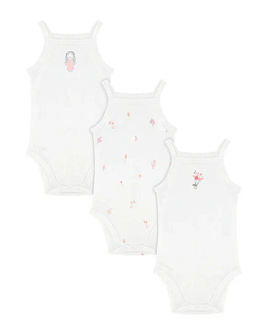 Girls Original Sleeveless Undershirts 3 Pack
