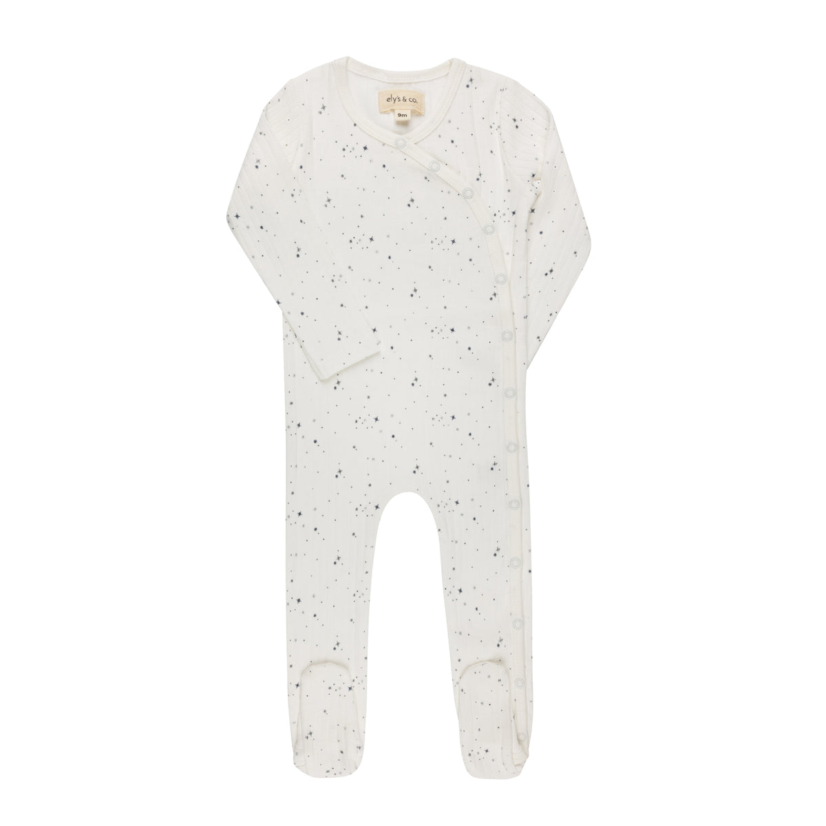 Printed Floral Star Ivory Stars Footie