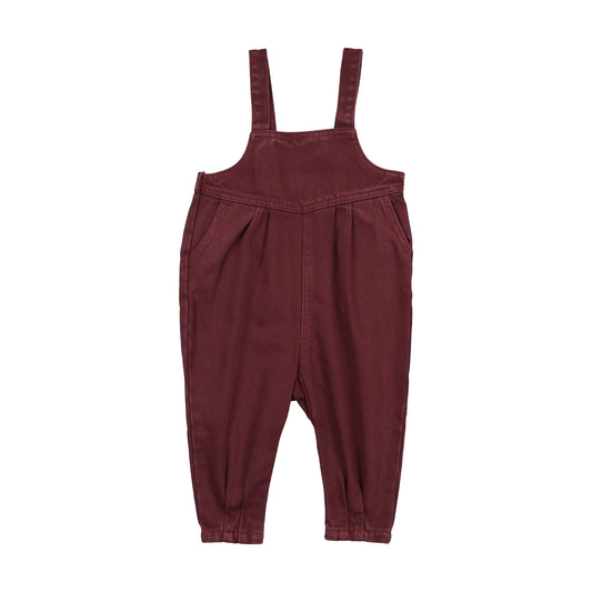 Baby Washed Burgundy Overall
