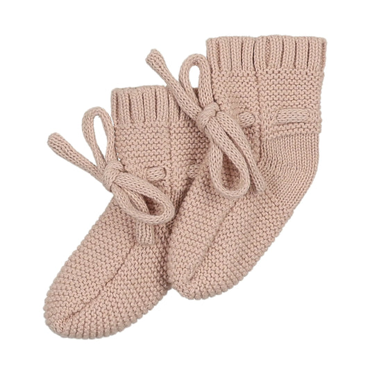 Knit Rose Booties