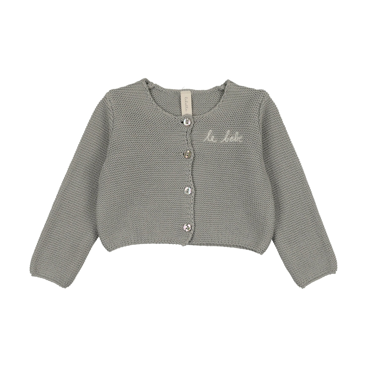 Le Bebe Knit Light Blue Cardigan
