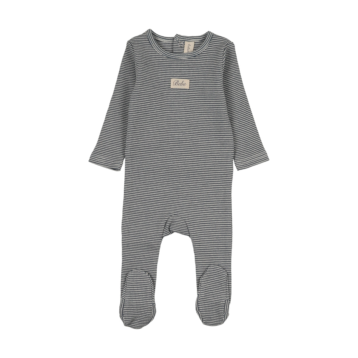 Striped Bebe Off Navy Footie