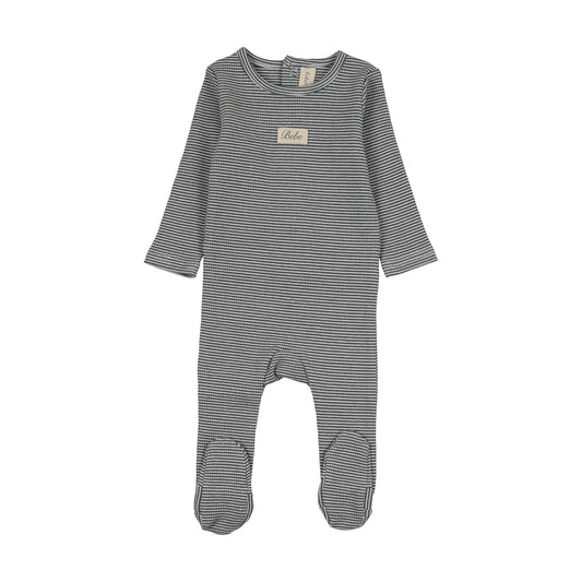 Striped Bebe Off Navy Footie