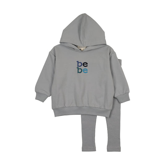 Hooded Blue Sweatshirt Set