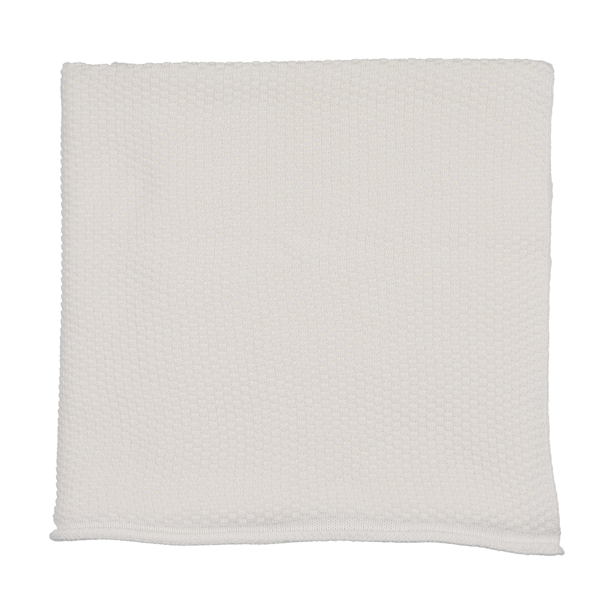 Waffle Knit White Blanket