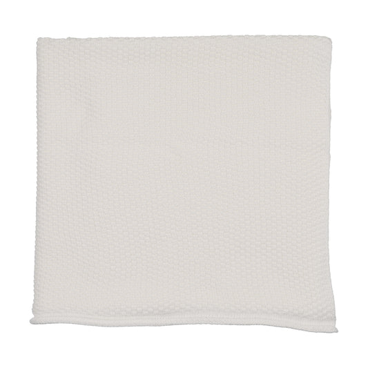 Waffle Knit White Blanket