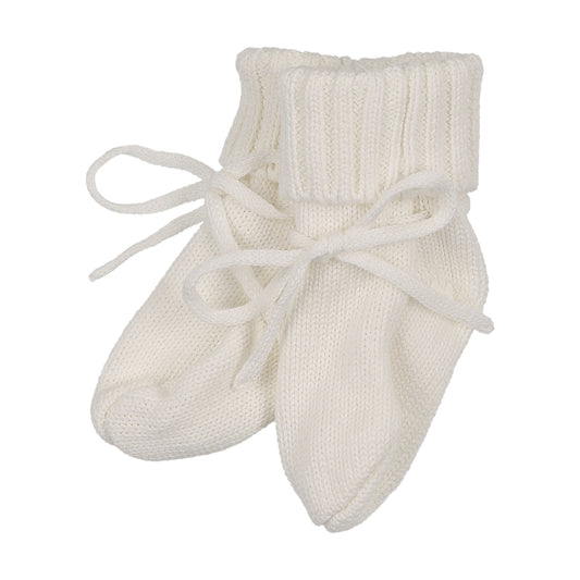 Solid Knit White Booties