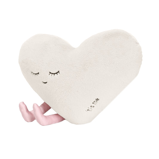 Cream Heart Pillow