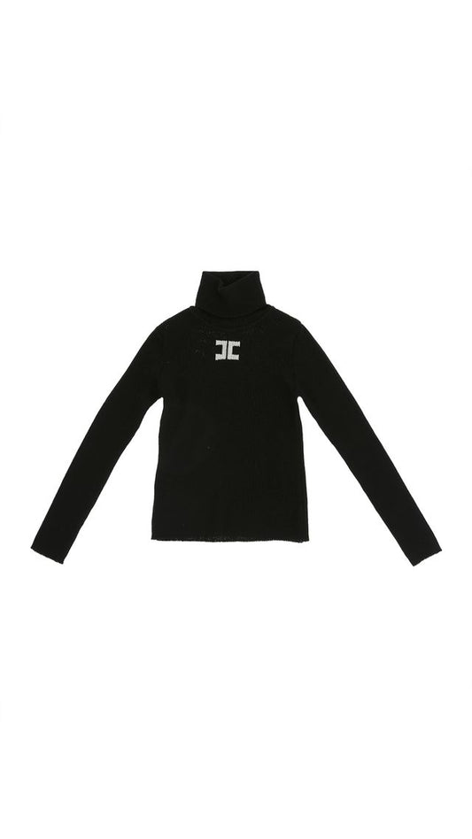 Ribbed Blacked Turtle Neck