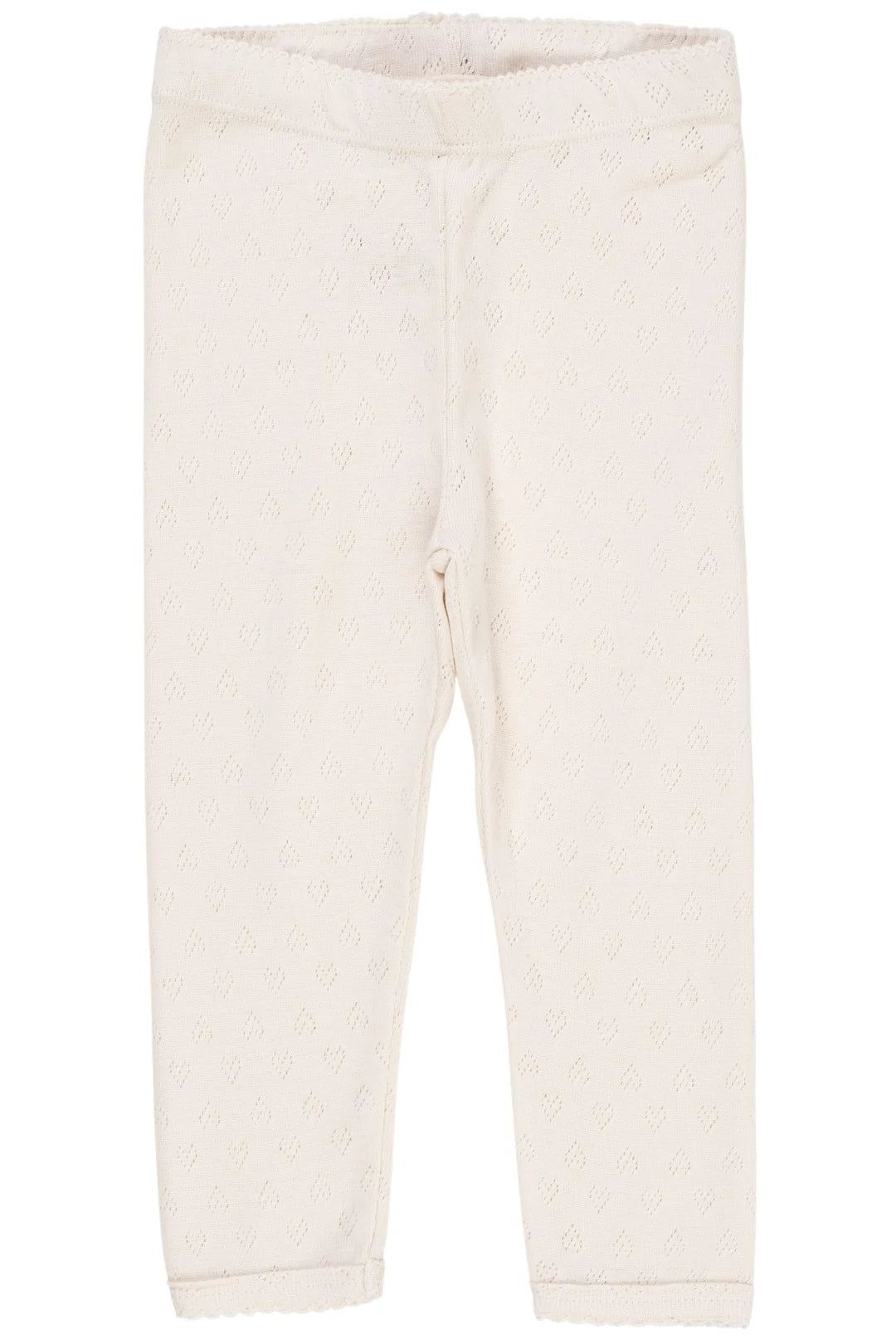 Pointelle Heart Cream Onesie with Leggings