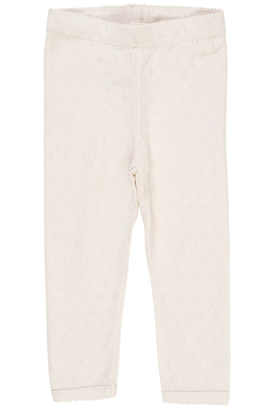 Pointelle Heart Cream Onesie with Leggings