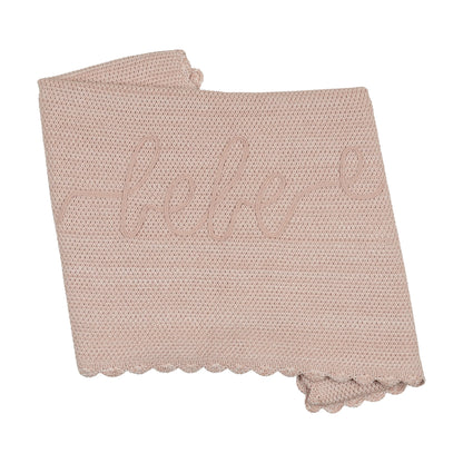 Scalloped Melange Bebe Rose Blanket