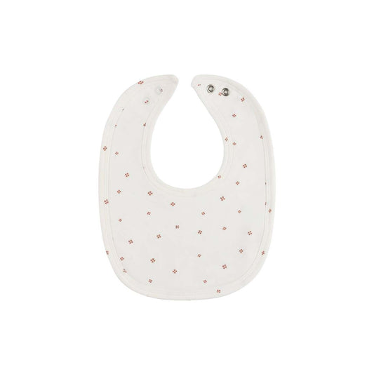 Clover Print Ivory Pink Bib